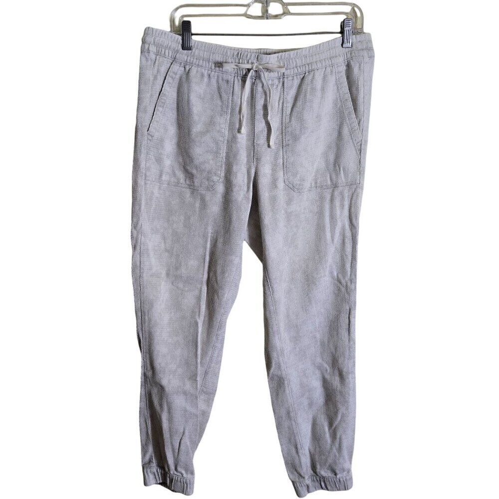 Lou & Grey Oatmeal Textured Waffle Knit Joggers Size M